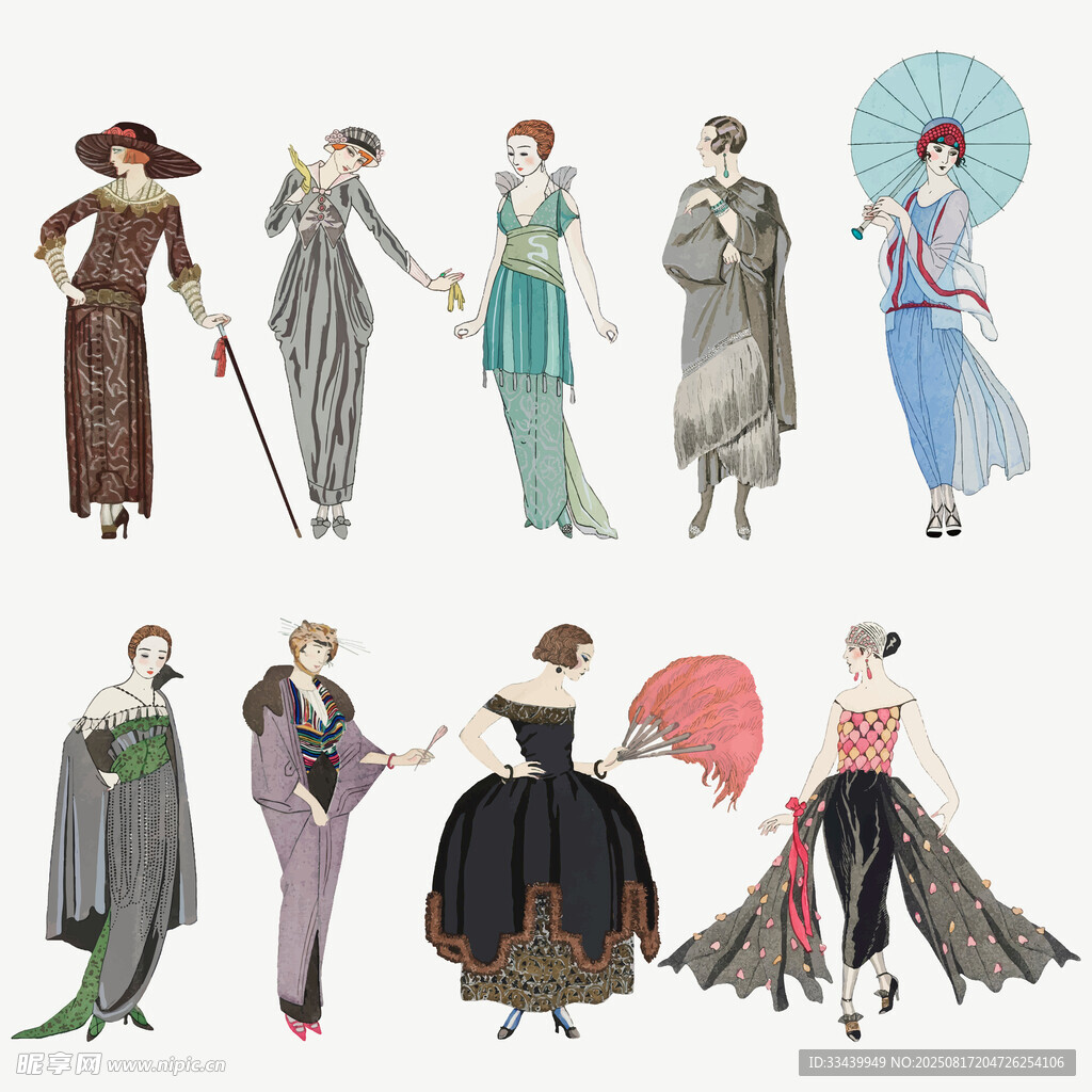 女性时尚服饰插画