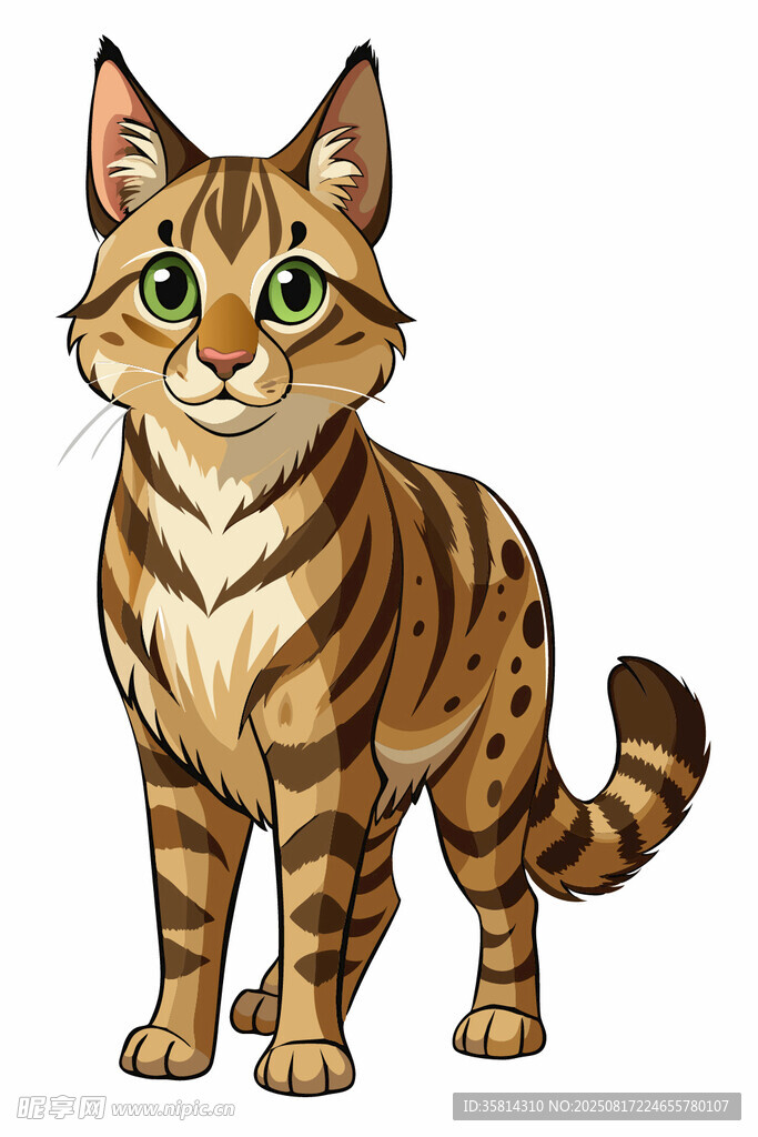 可爱斑纹猫