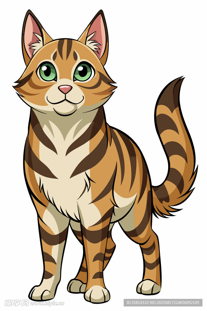 可爱斑纹猫