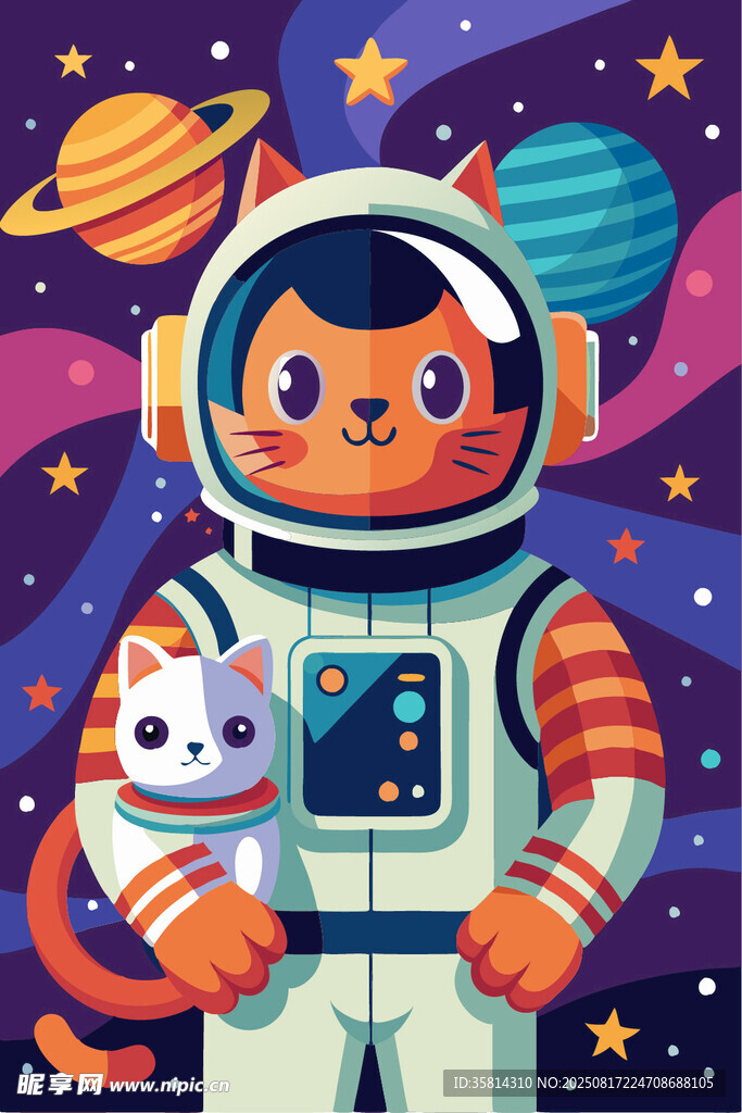 宇航猫与伙伴的太空奇遇