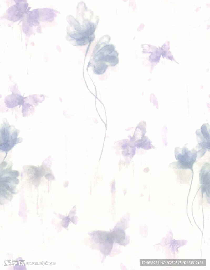 淡紫色花