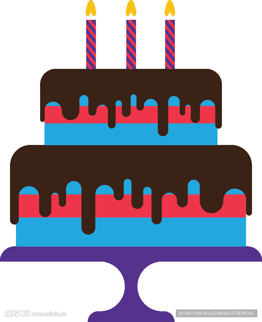 双层巧克力生日蛋糕