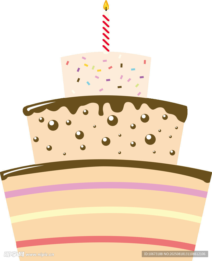 三层美味生日蛋糕