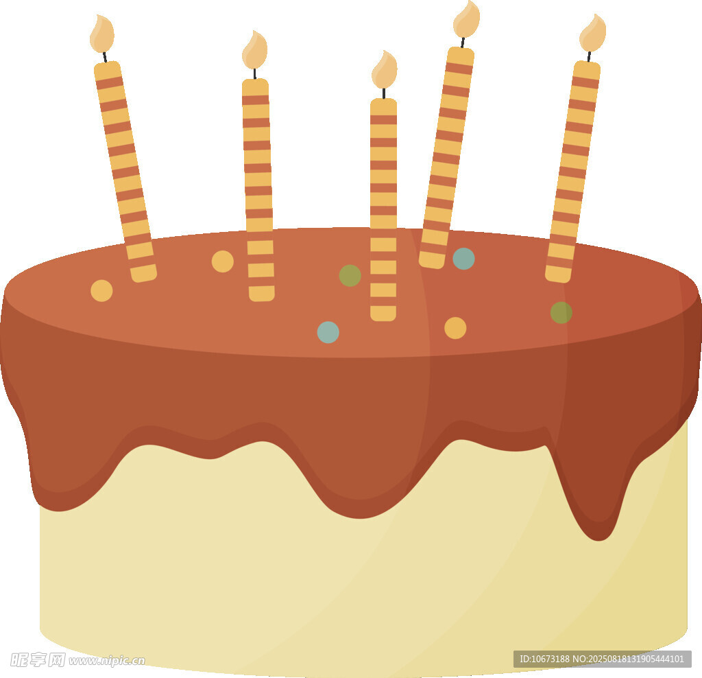 巧克力生日蛋糕插着蜡烛
