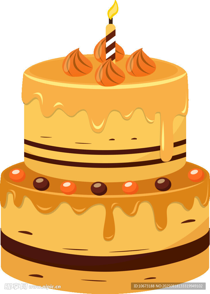 双层美味生日蛋糕