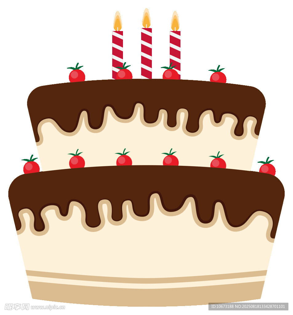 双层草莓巧克力生日蛋糕