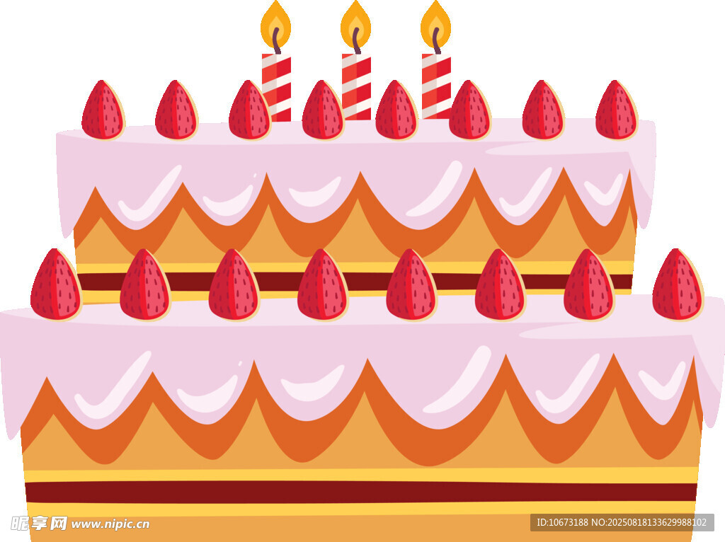双层草莓生日蛋糕