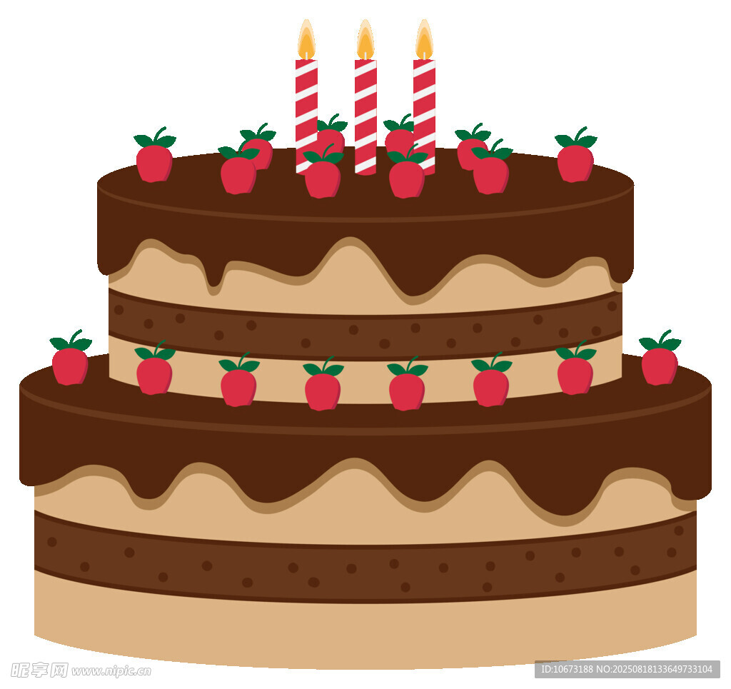 双层巧克力草莓生日蛋糕
