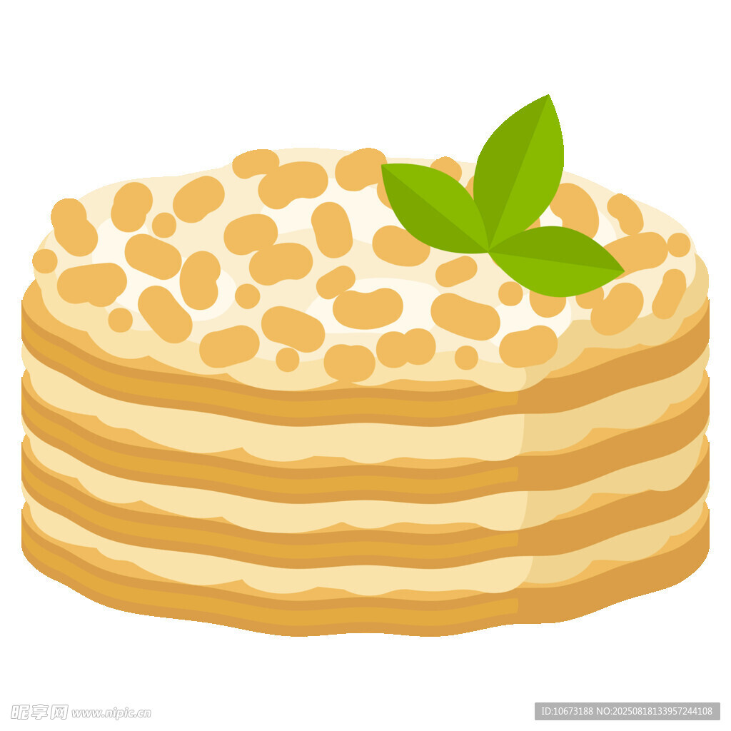 美味多层坚果薄饼