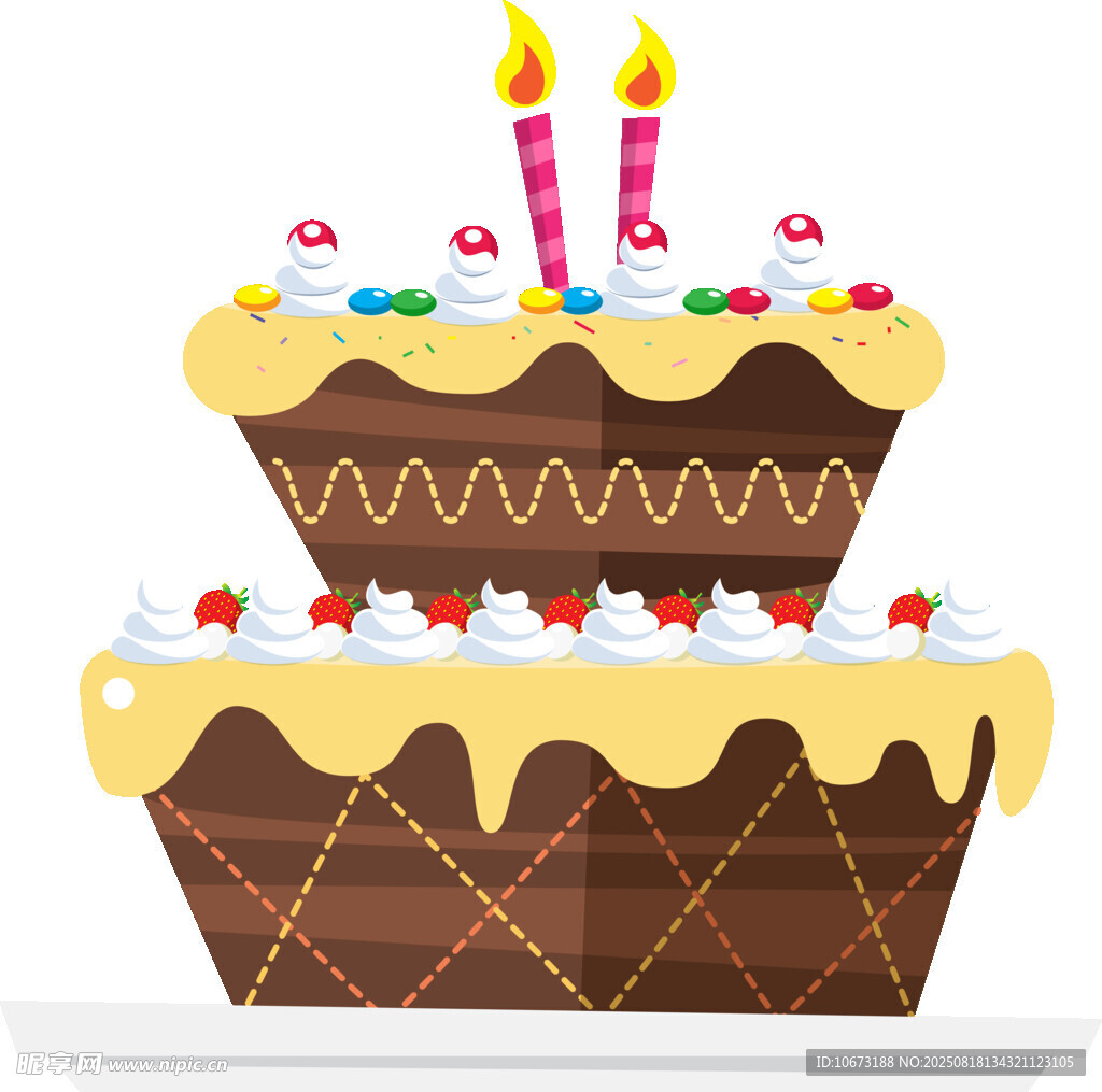 双层巧克力生日蛋糕