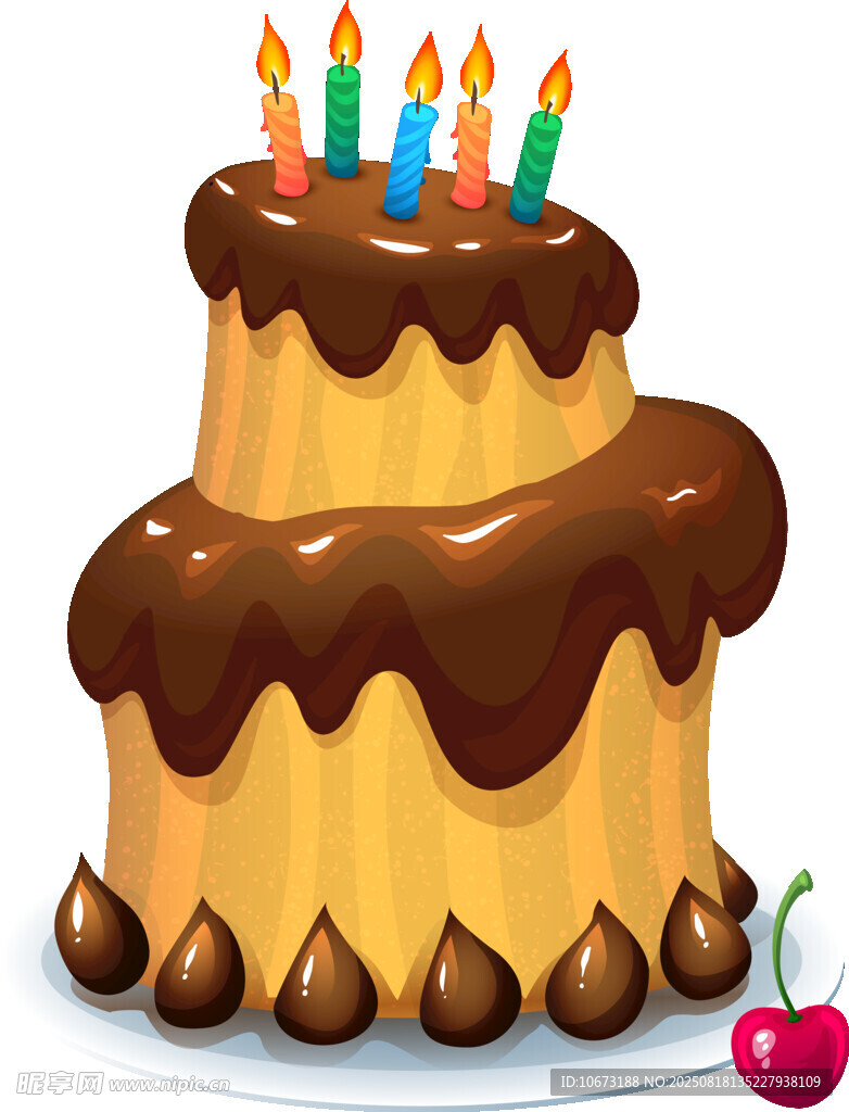 双层巧克力生日蛋糕