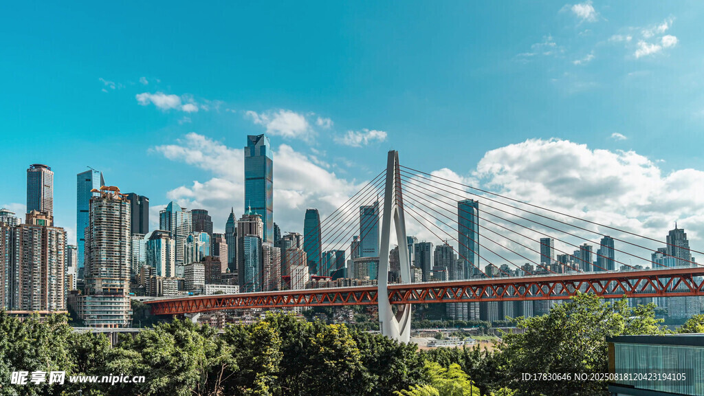 重庆城市天际线与桥梁景观