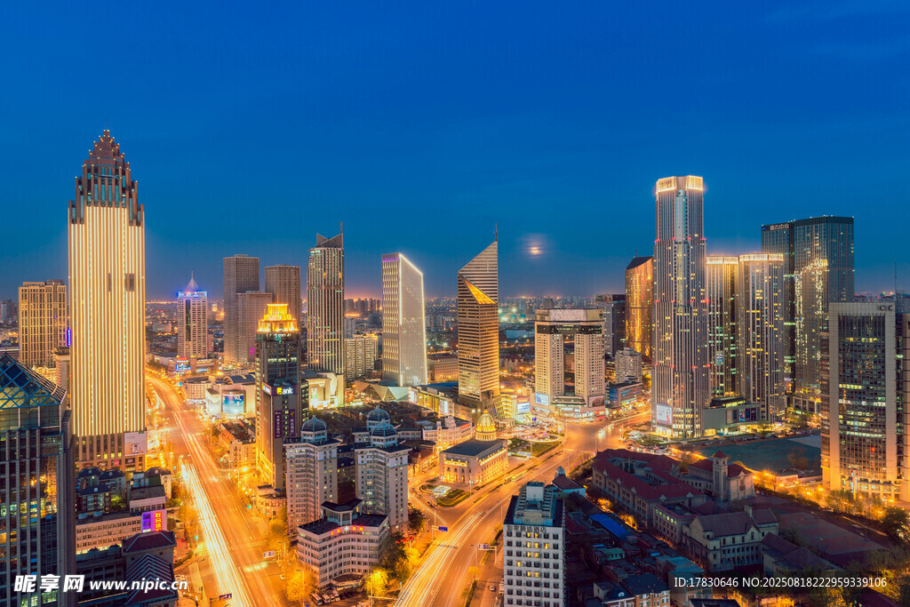繁华都市夜景俯瞰图