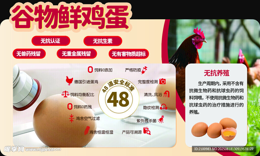 谷物鲜鸡蛋促销海报