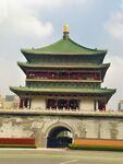 中式古建筑城楼景观