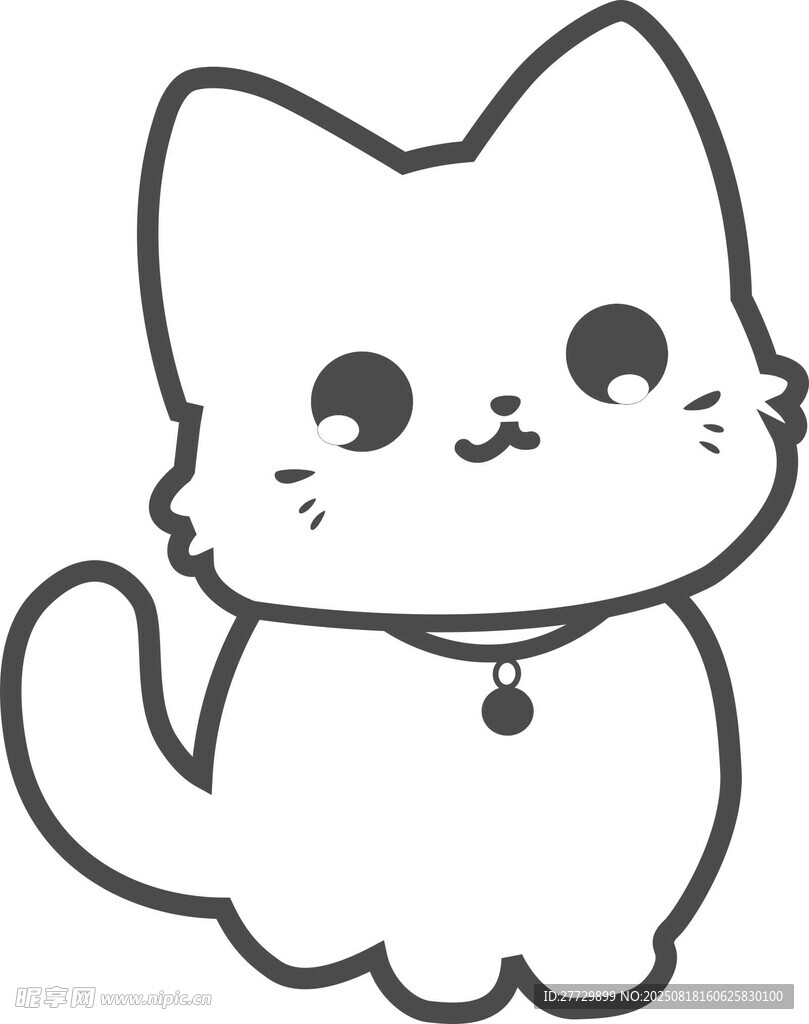 可爱猫咪简笔画形象