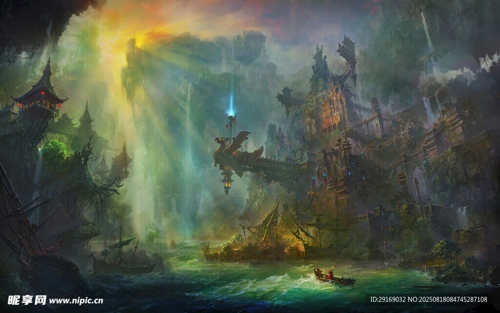 奇幻神秘的异世界景观