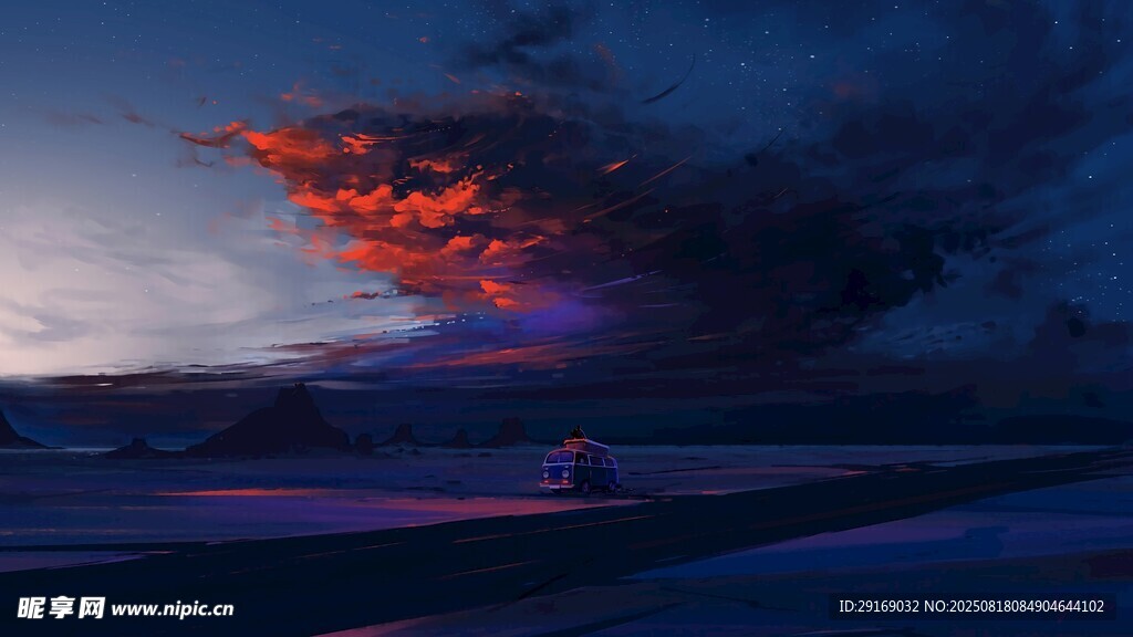 黄昏海边美景
