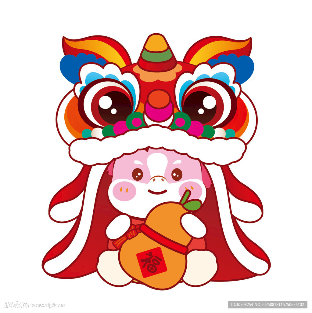 萌马舞狮贺岁