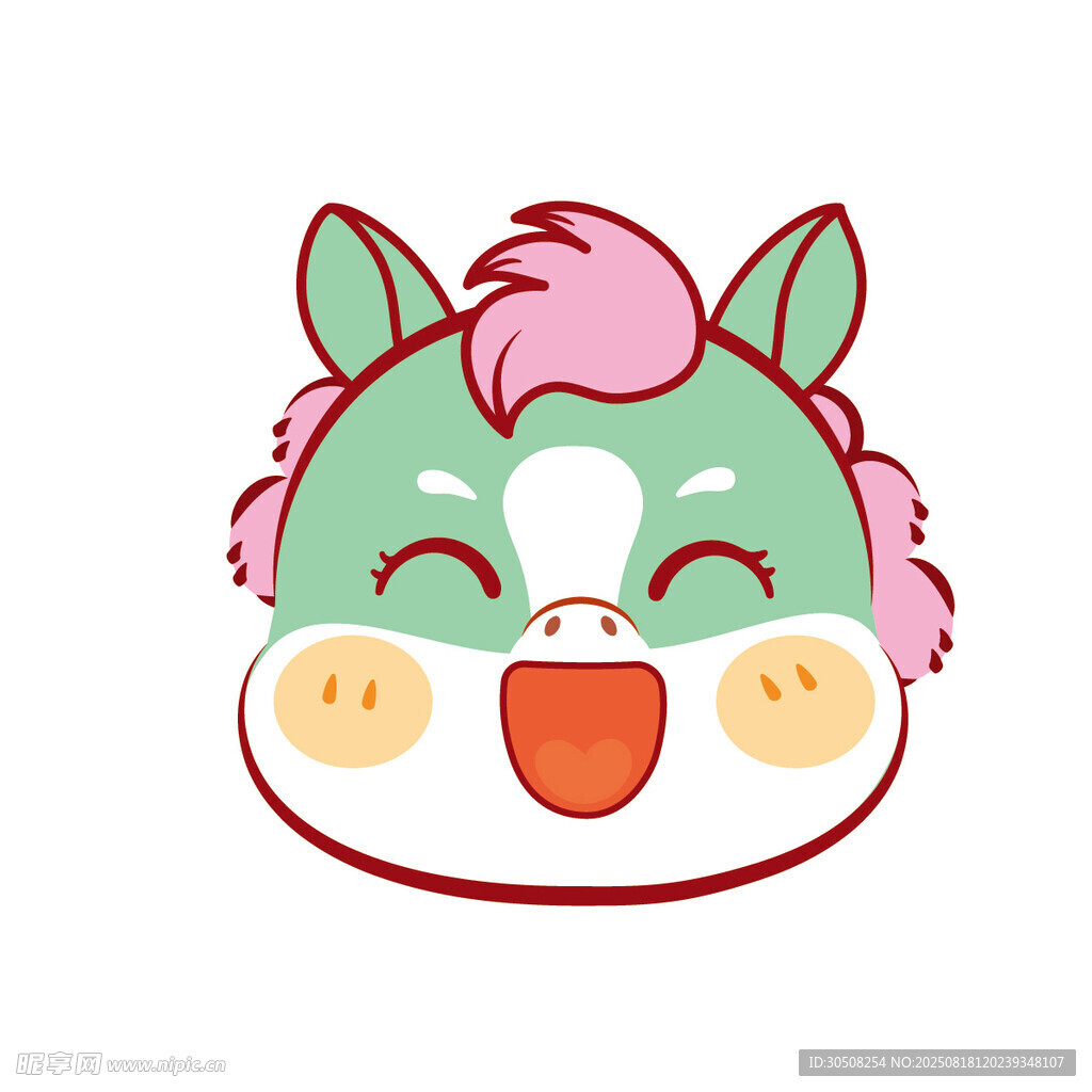 可爱小马卡通头像