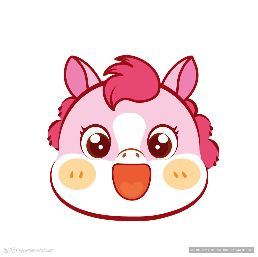 可爱卡通小马头像