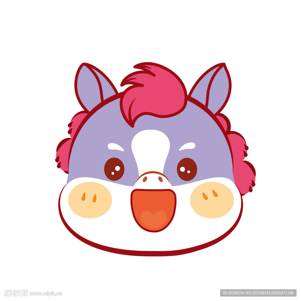 可爱卡通小马头像