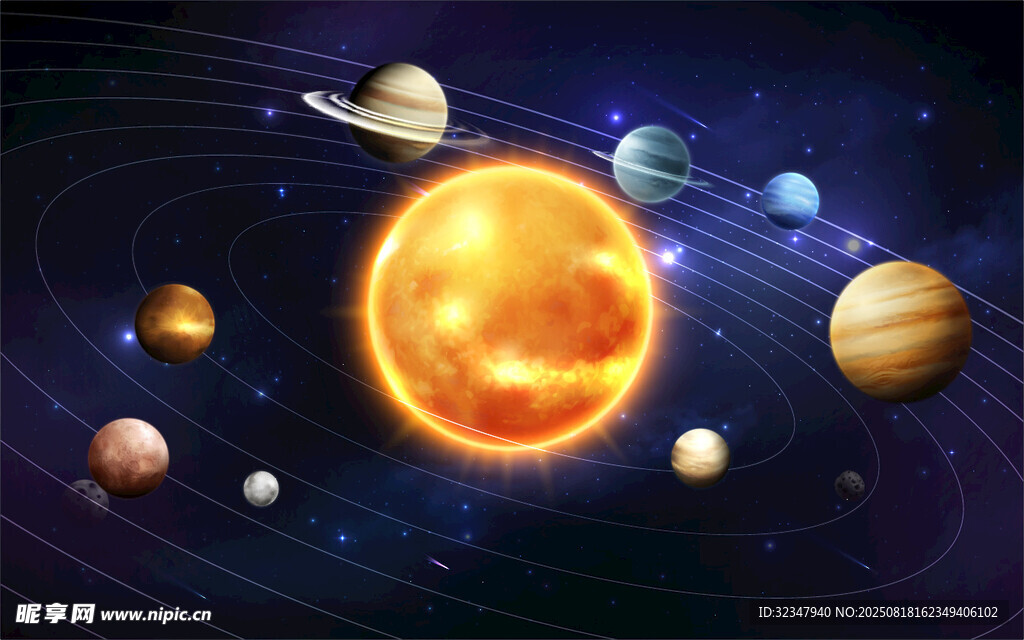 太阳系行星背景