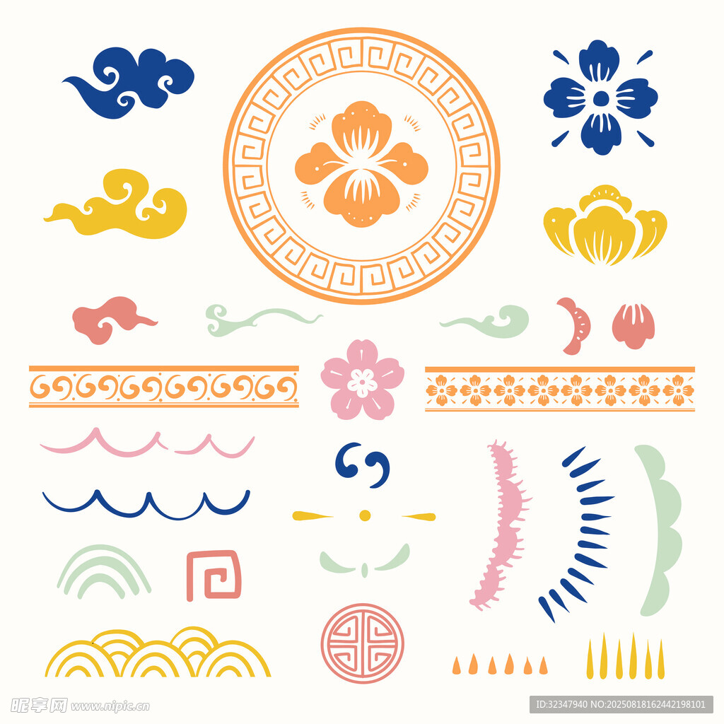 中式传统花纹图案 