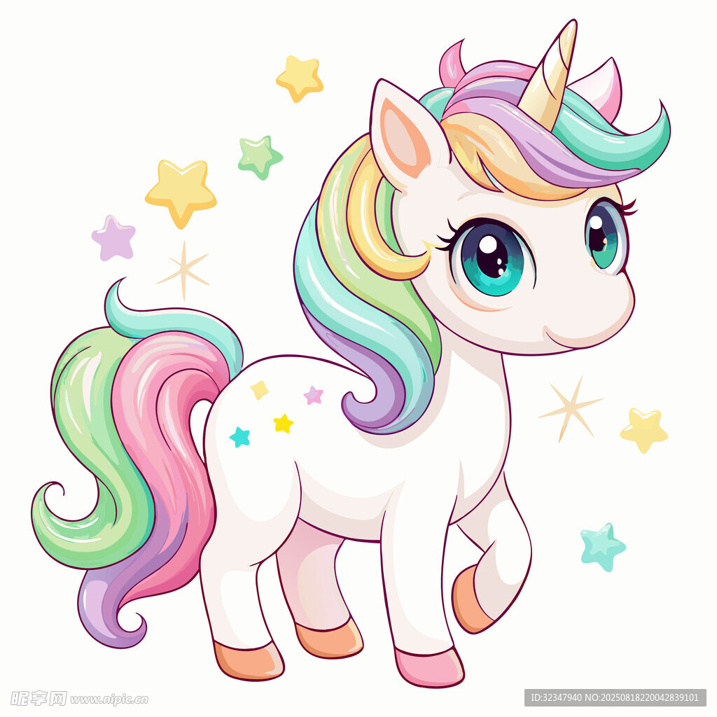 可爱独角兽插图