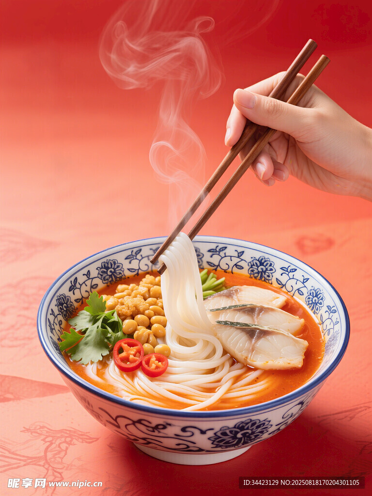 美味可口的鱼粉美食