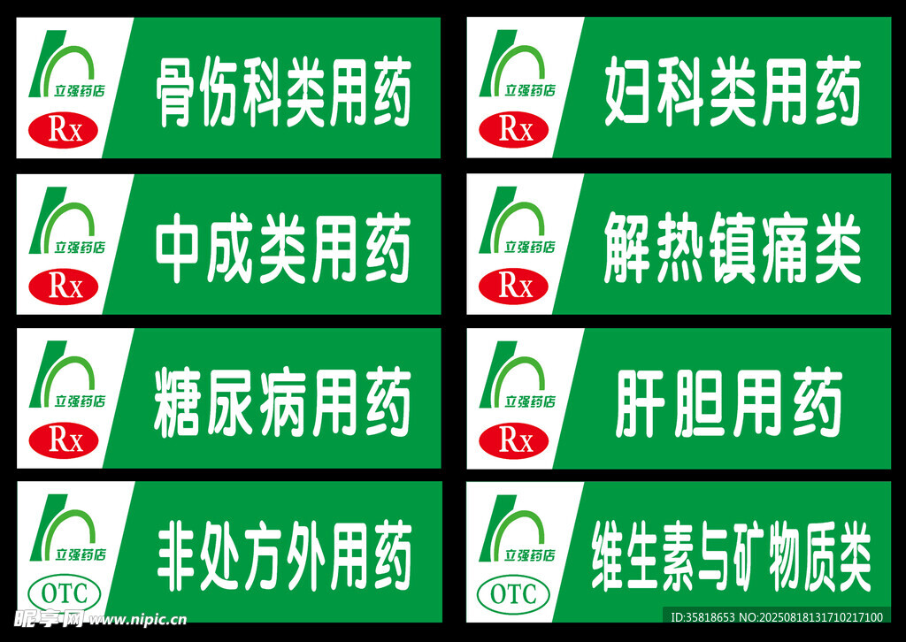药店标签 药品标识