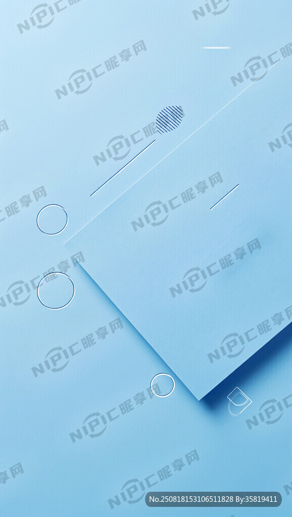 蓝色系简约背景图有一些图形元素
