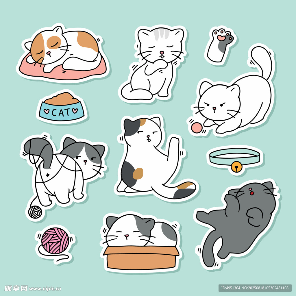 猫咪贴纸