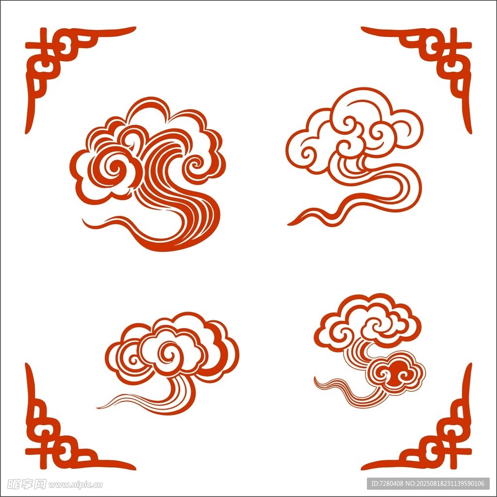 中式传统云纹图案设计