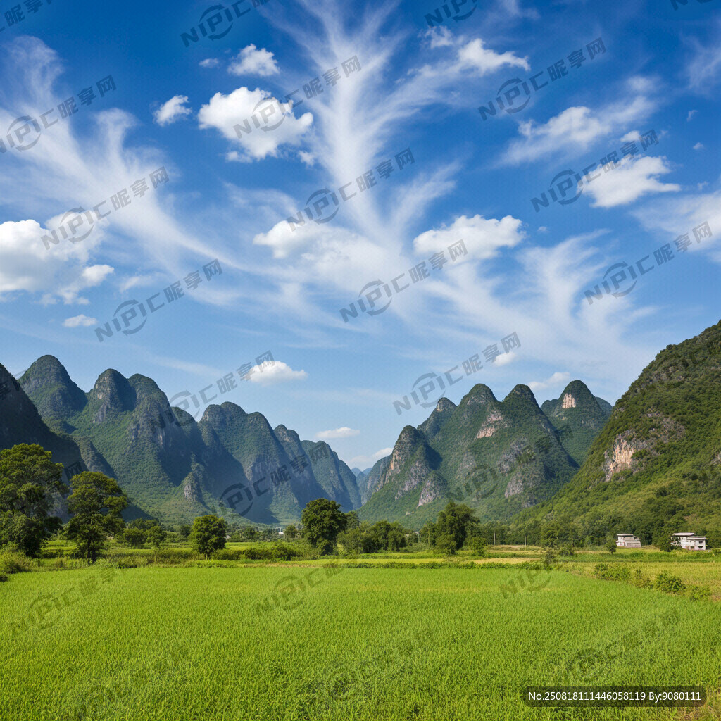 乡村 、山、 田野