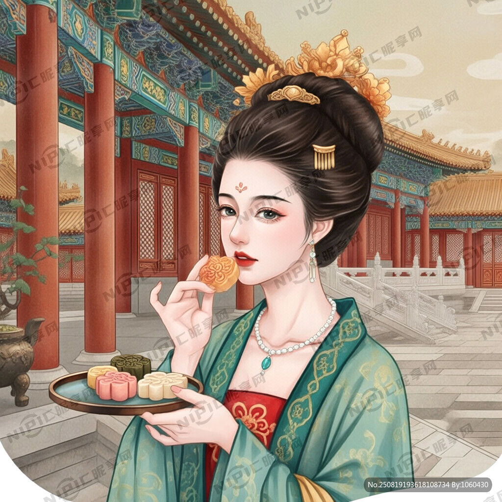 宫廷糕点仕女图