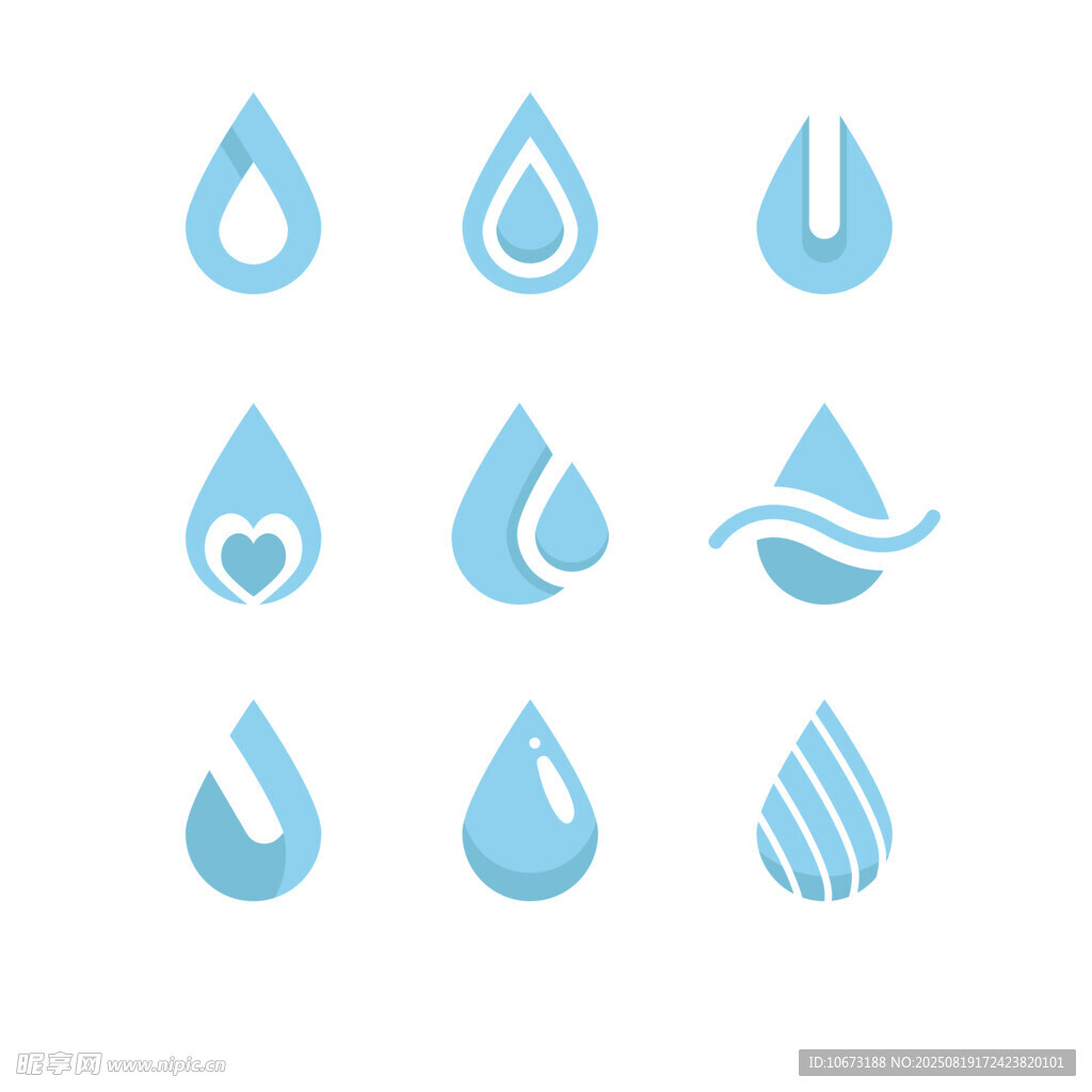 水滴图标集合
