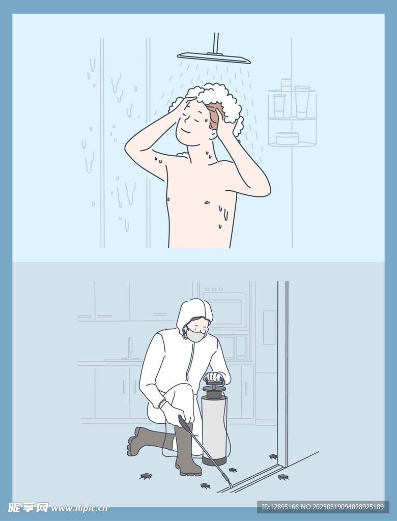 男子浴室与卫生间内的行为