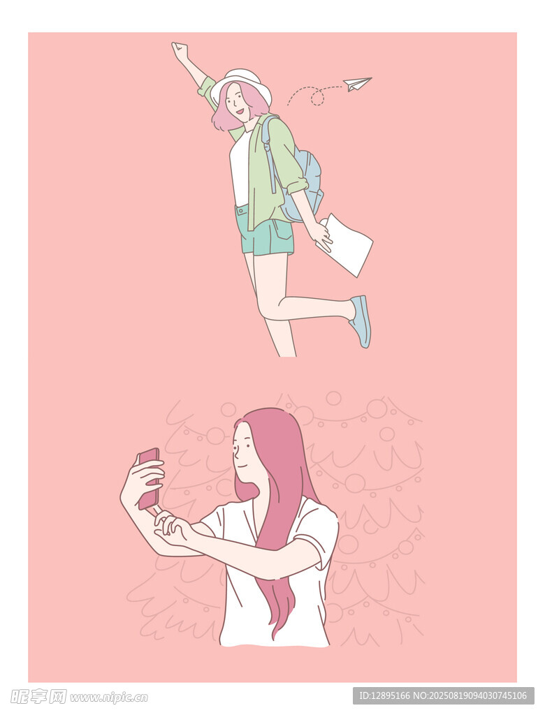 青春活力女孩的日常瞬间
