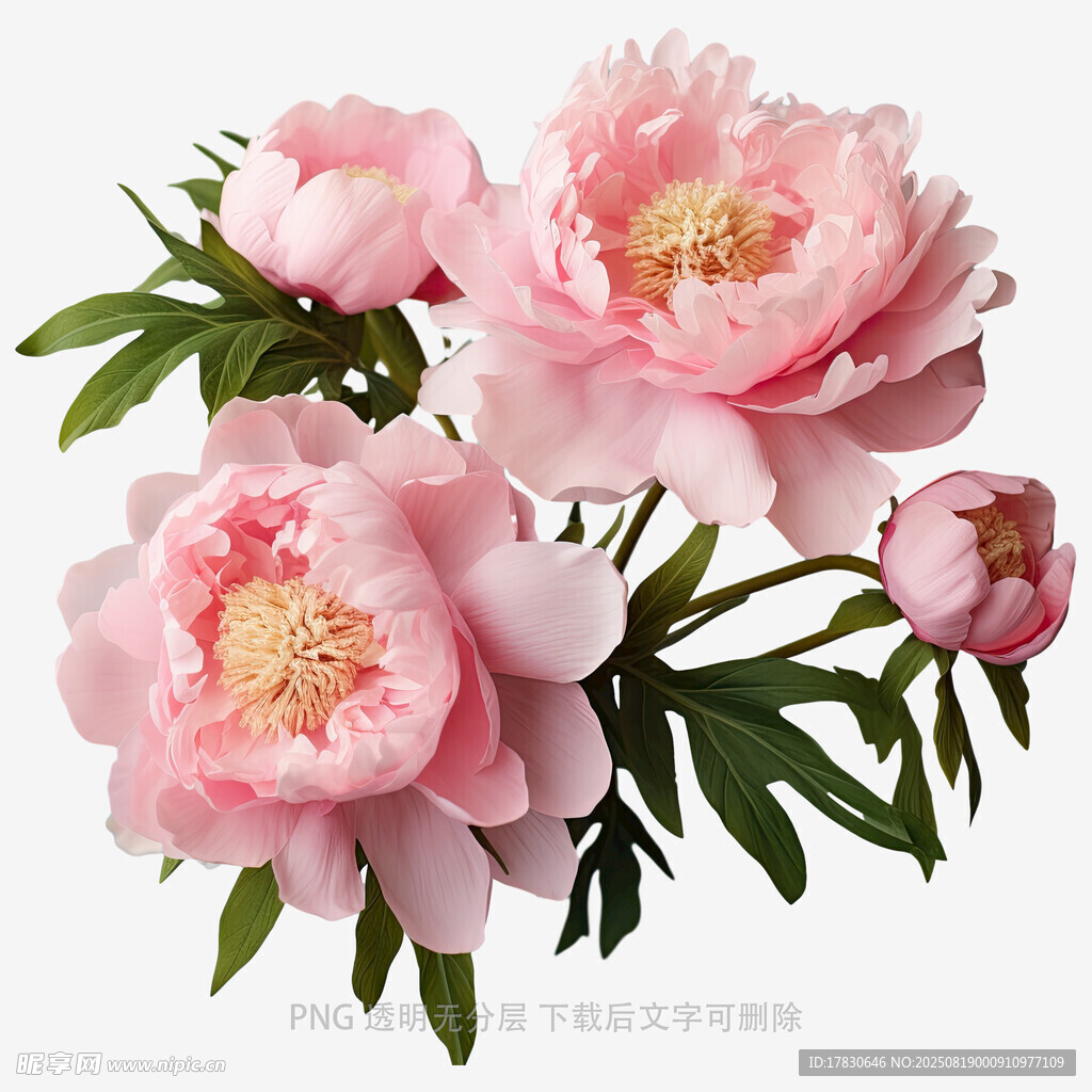 娇艳粉色牡丹花绽放