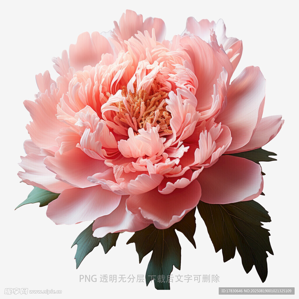 娇艳粉色牡丹花