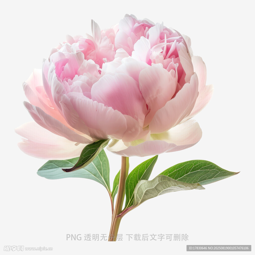 娇艳盛开的粉色牡丹花