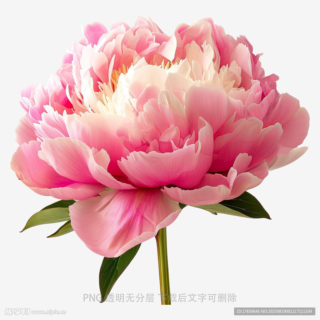 娇艳粉色芍药花绽放