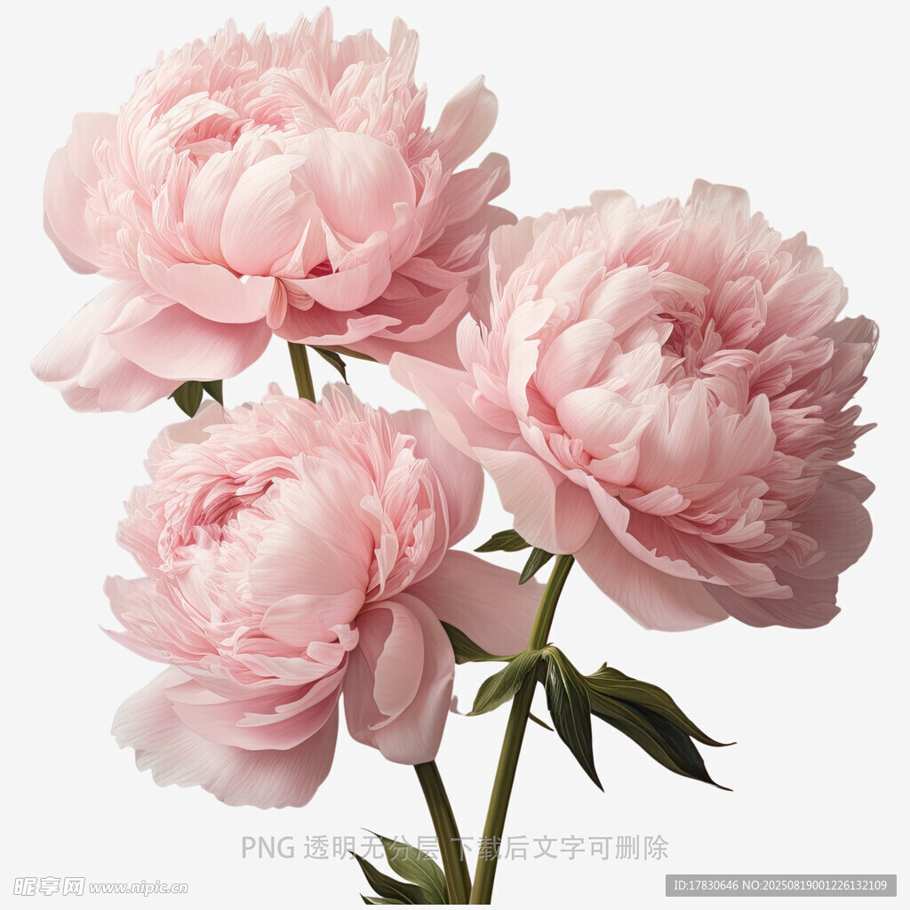 粉色娇艳牡丹花
