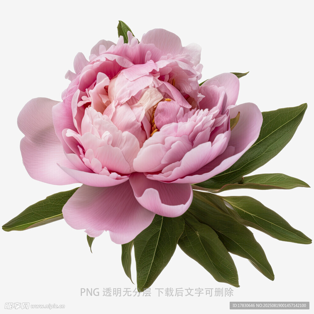 娇艳盛开的粉色牡丹花