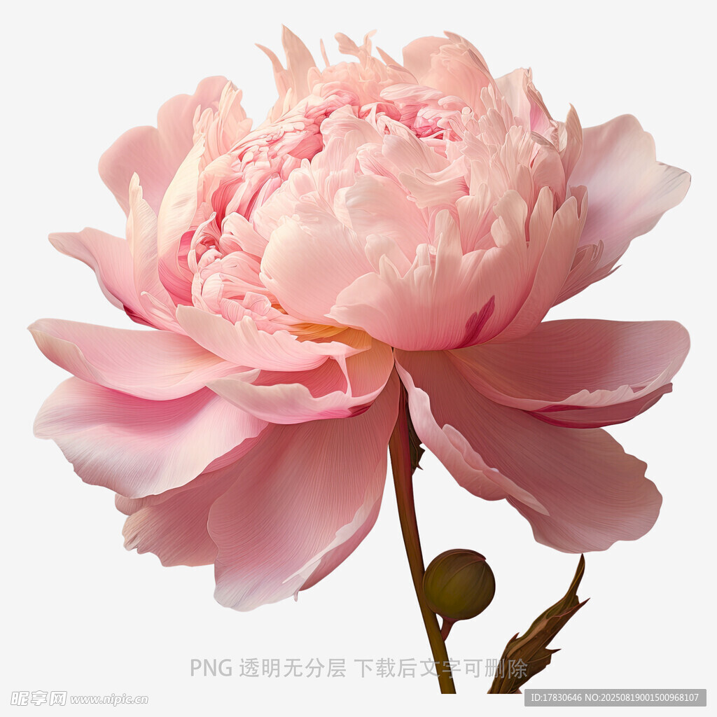娇艳粉色芍药花
