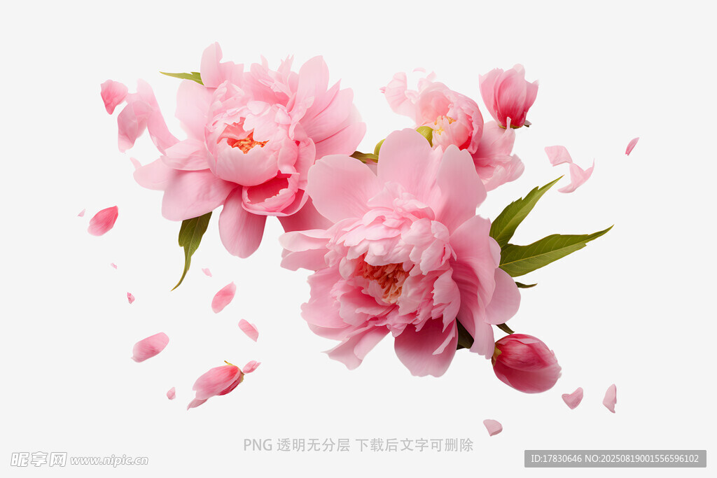 娇艳绽放的粉色花卉