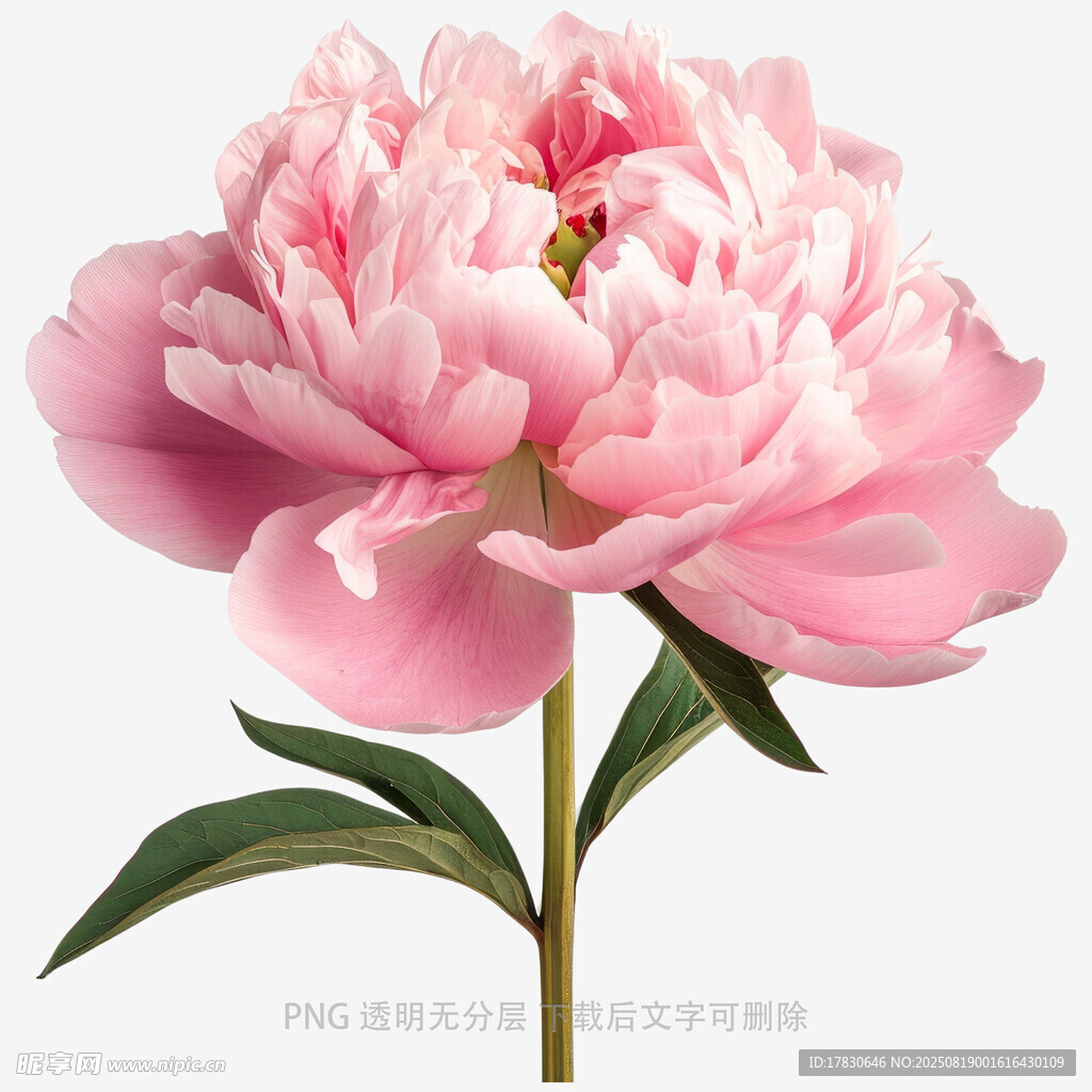 娇艳盛开的粉色牡丹花