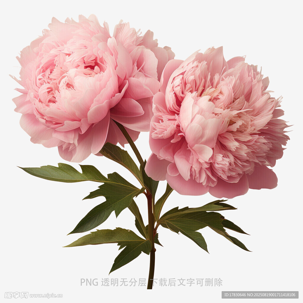 娇艳粉色牡丹花