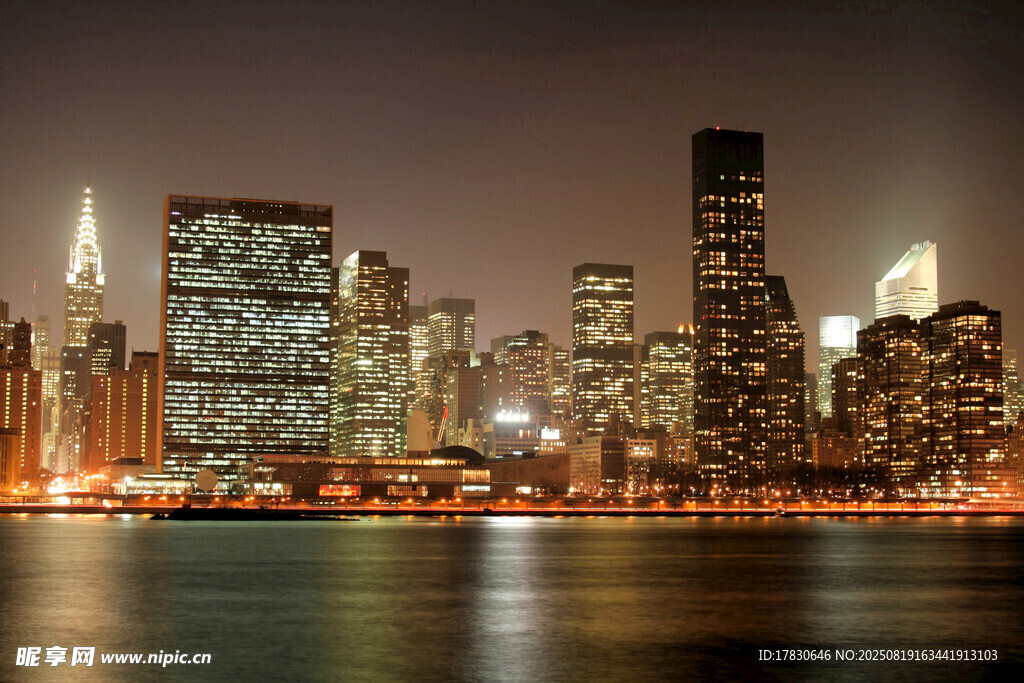 纽约城市璀璨夜景
